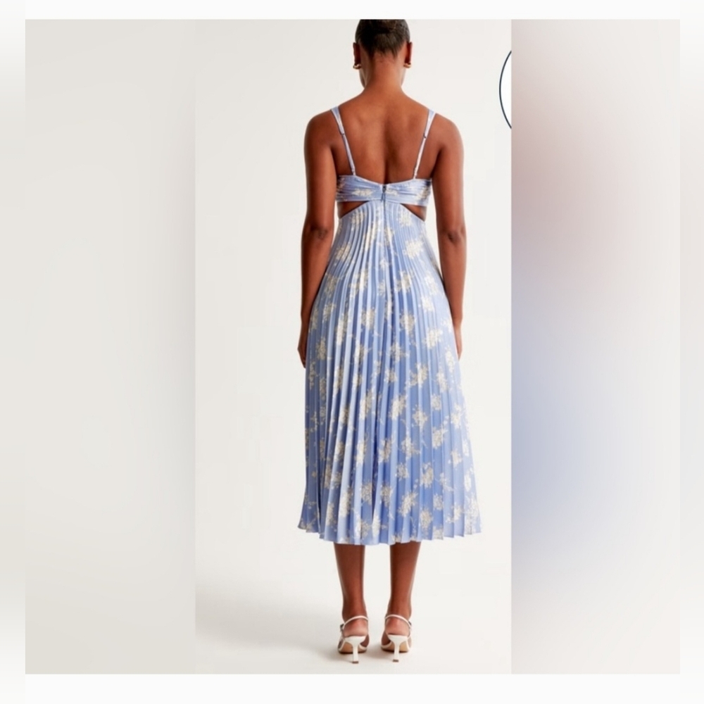 Abercrombie & Fitch Blue Floral Long Sleeve Dress - Picture 6 of 7